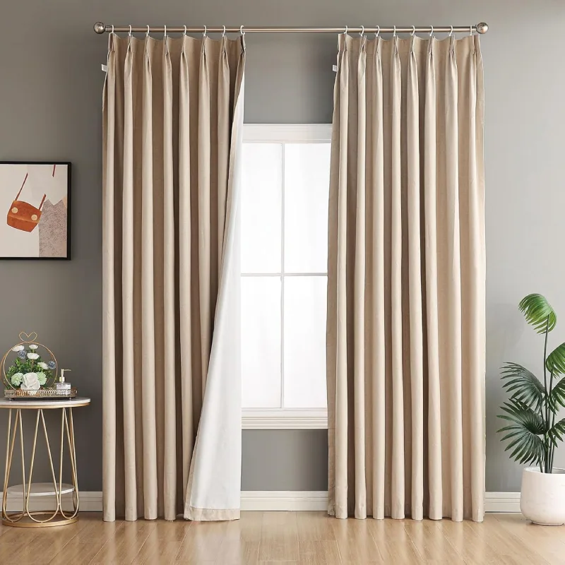 double layer window curtains