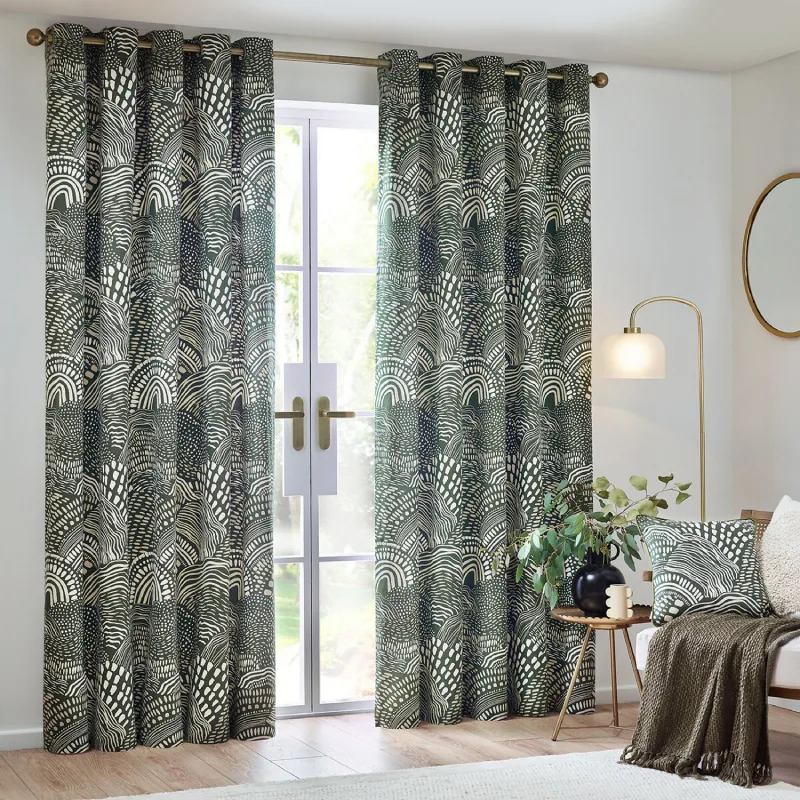 patterned window curtains